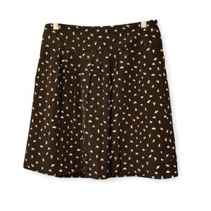 LOFT Black Skirt with Cream Pattern